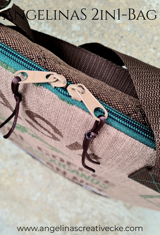 AngelinaS 2in1-Bag - Rucksack und Tasche in einem! Einzelstück!