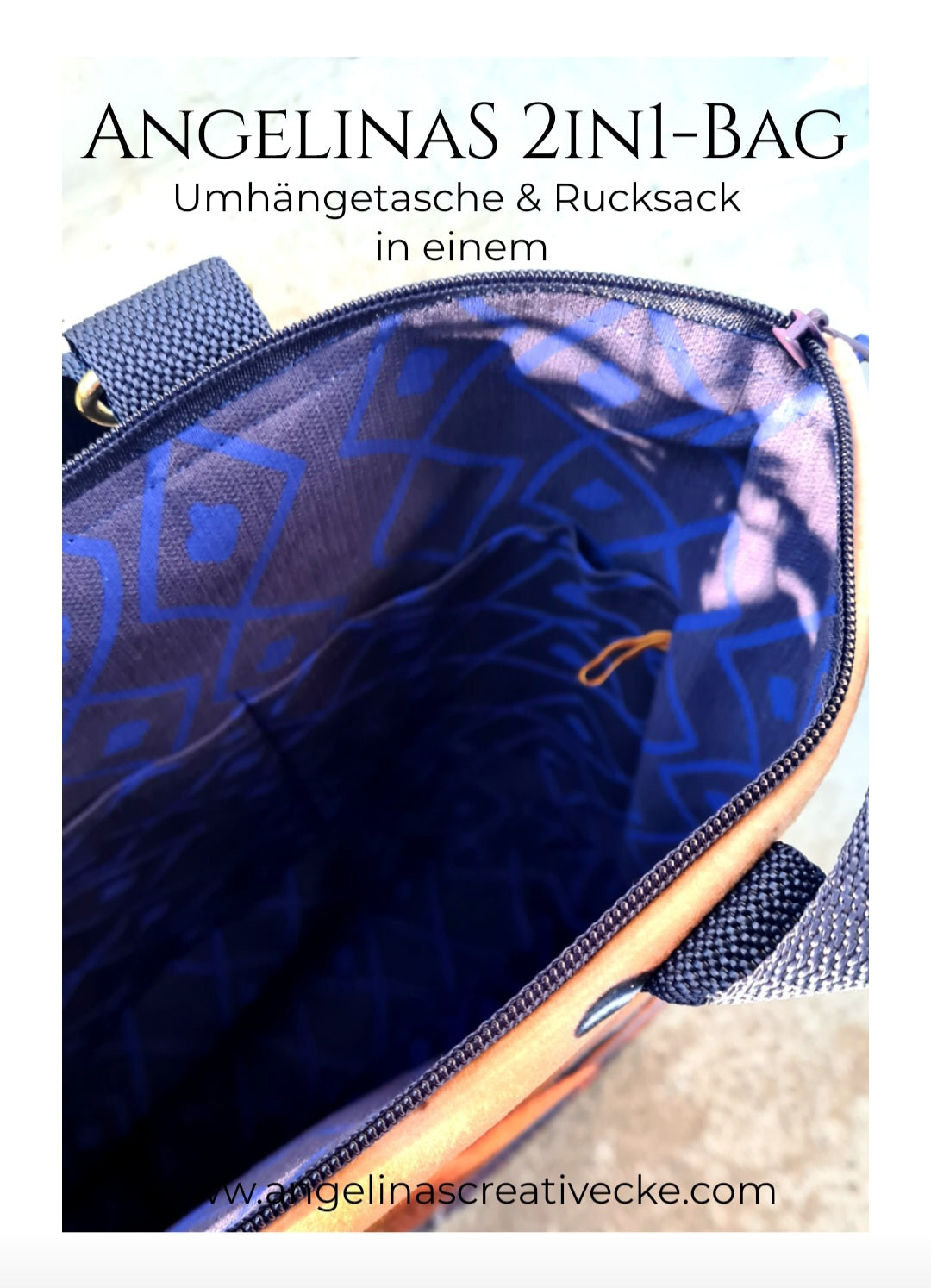 AngelinaS 2in1-Bag - Rucksack und Tasche in einem! Einzelstück! "Scarabäus"
