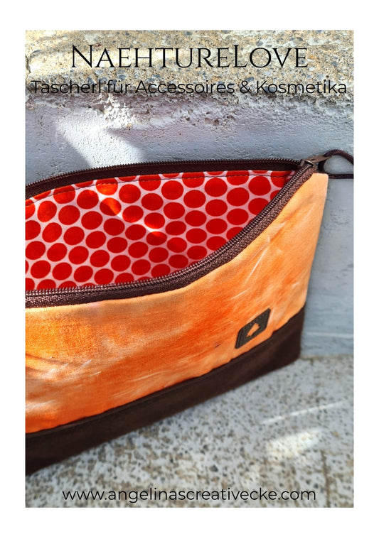 AngelinaS "Nähture Love Rosmarin" Kosmetiktascherl flach