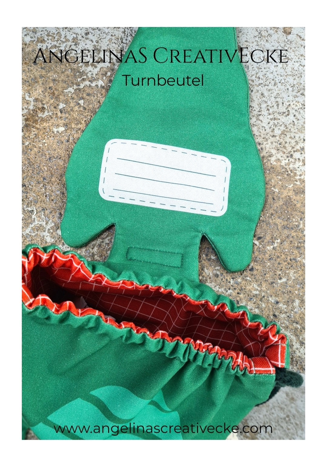 Tier-Turnbeutel / Hipsterbag "KrokodilLiebe"