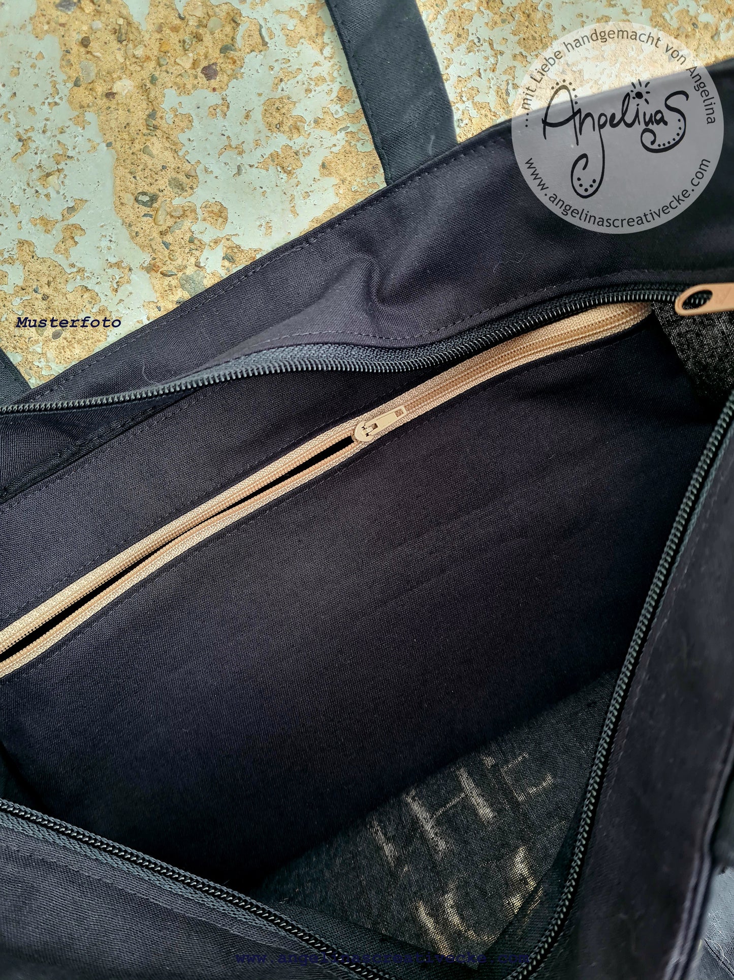 EinkaufsBeutel - Erweiterung - Innentasche mit Reißverschluss