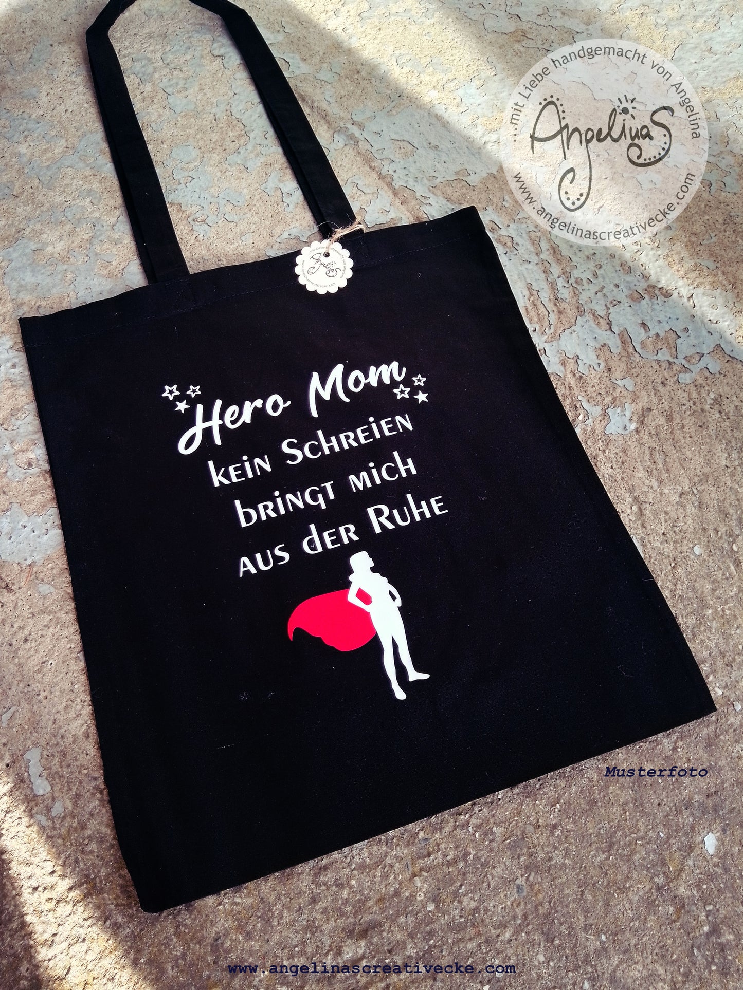 EinkaufsBeutel Mama "Hero Mum" BaumwollBeutel
