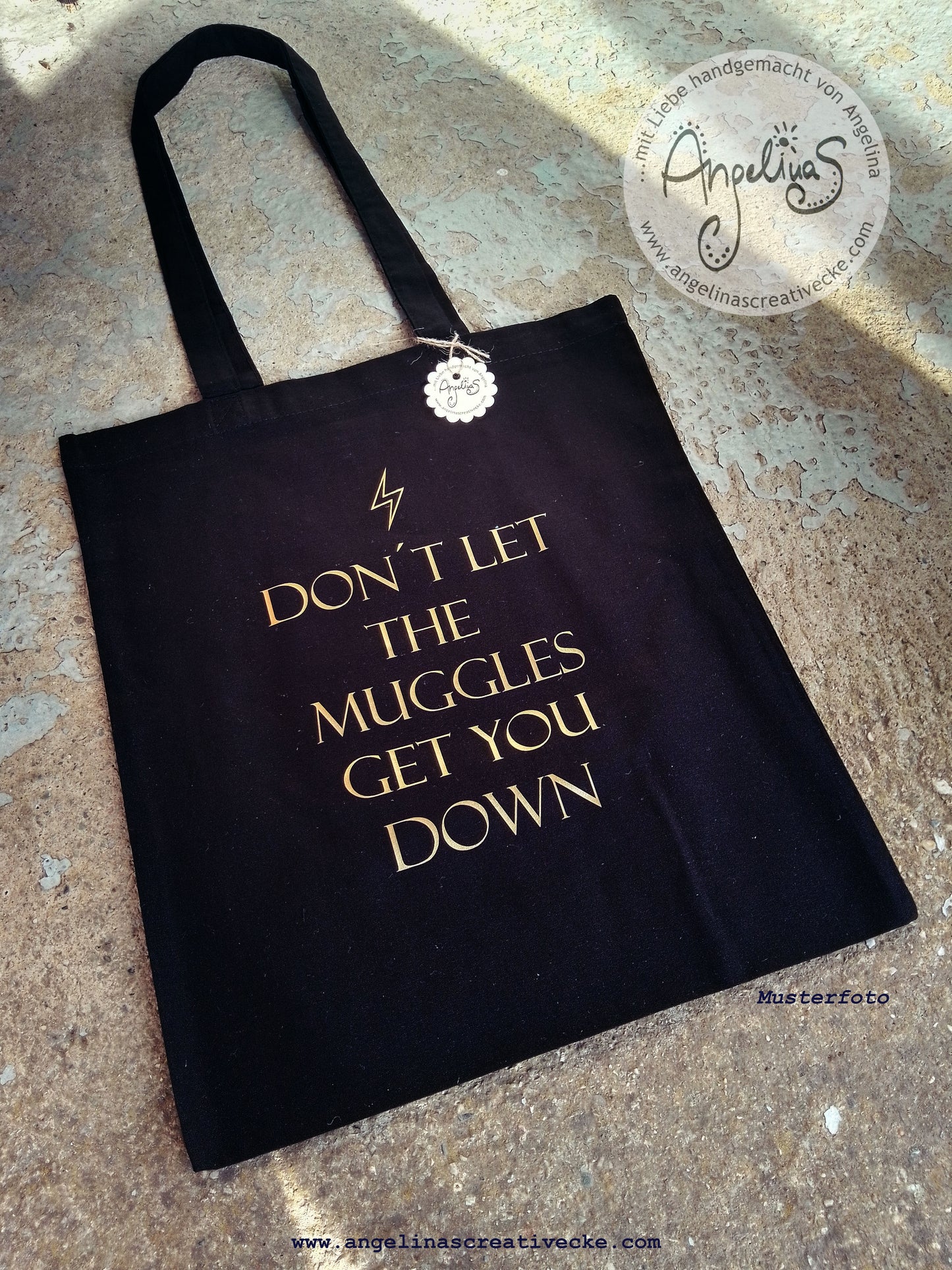 EinkaufsBeutel lustig "Don´t let the Muggles get you down" BaumwollBeutel