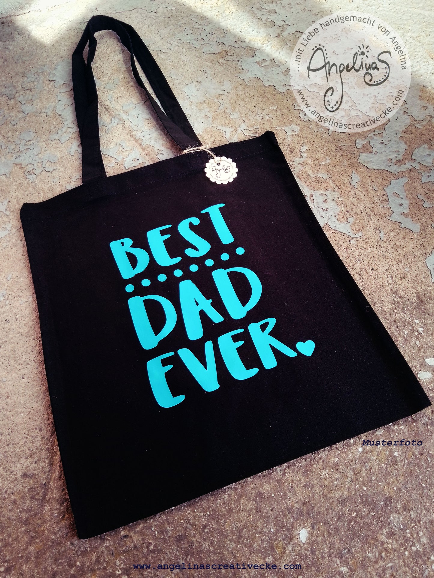 EinkaufsBeutel Papa "best dad ever" BaumwollBeutel