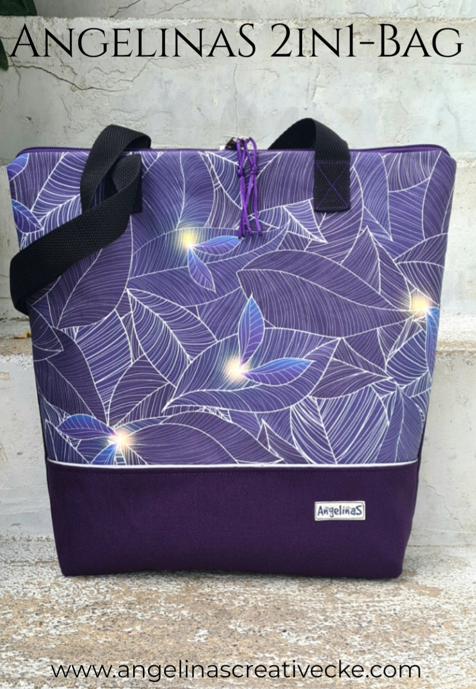 AngelinaS 2in1-Bag -  Rucksack und Tasche in einem! Einzelstück!