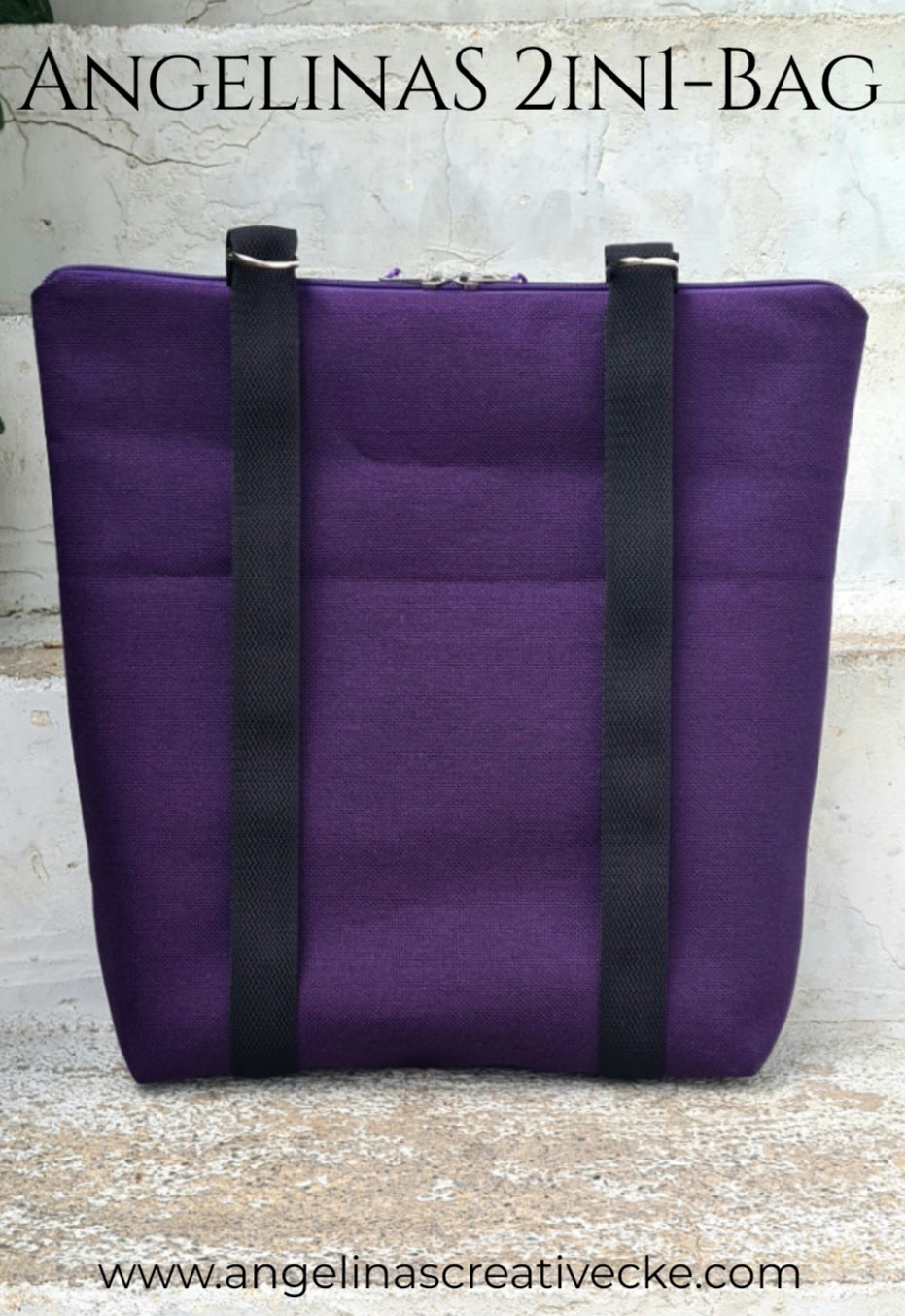 AngelinaS 2in1-Bag -  Rucksack und Tasche in einem! Einzelstück!