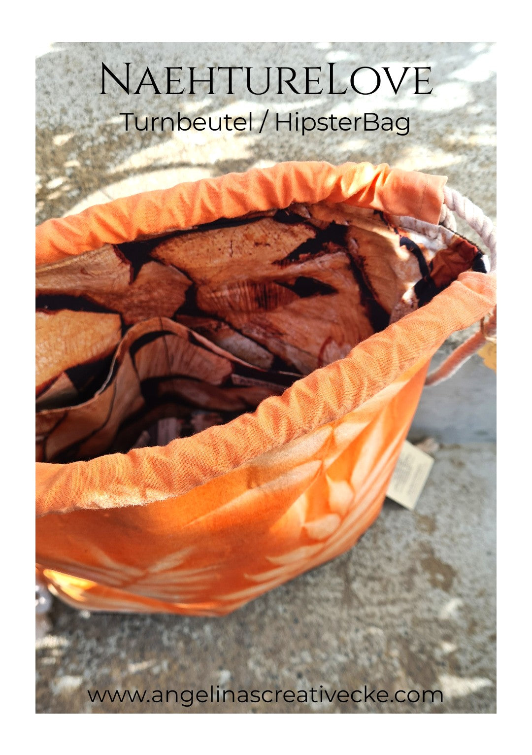 AngelinaS "Nähture Love Essigbaum" Turnbeutel / Hipsterbag