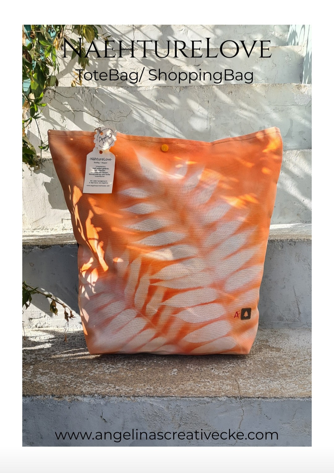 AngelinaS "Nähture Love Essigbaum" Shopper / Totebag