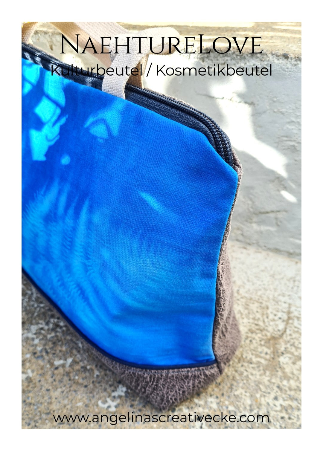 AngelinaS "Nähture Love Farn" Kosmetikbeutel / Kulturbeutel
