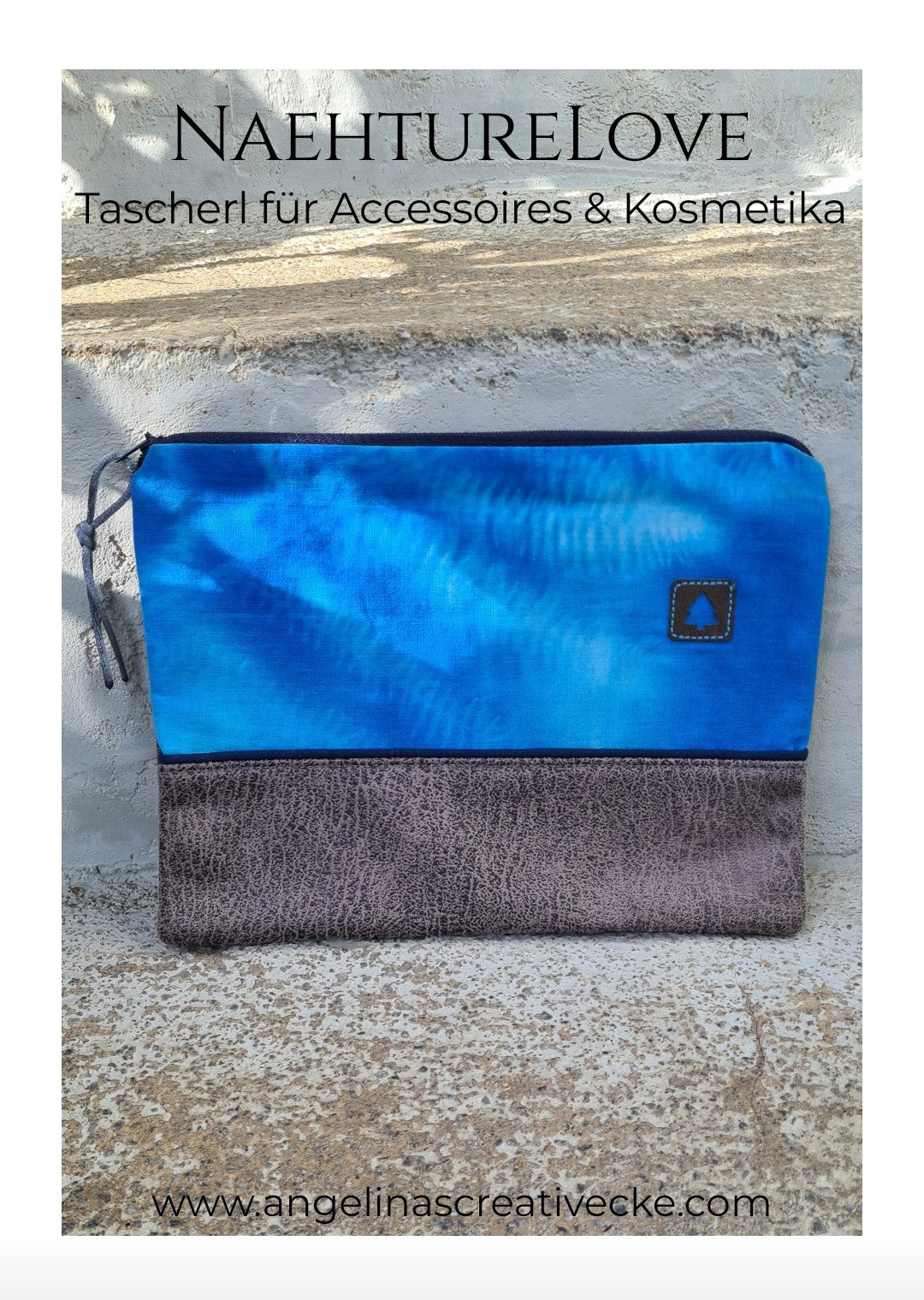 AngelinaS "Nähture Love Farn" Kosmetiktascherl flach