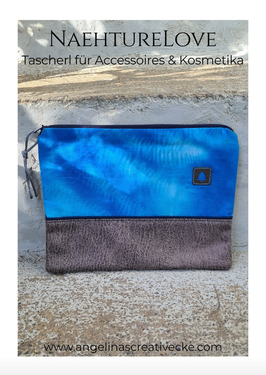 AngelinaS "Nähture Love Farn" Kosmetiktascherl flach