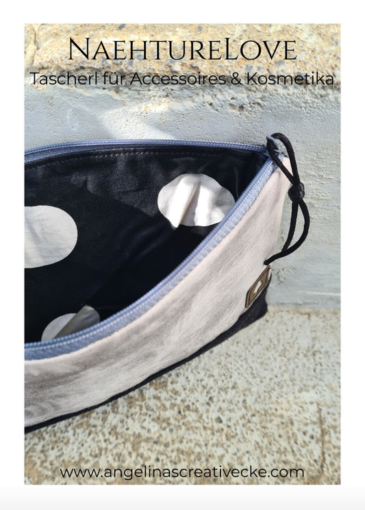 AngelinaS "Nähture Love Eibe" Kosmetiktascherl flach
