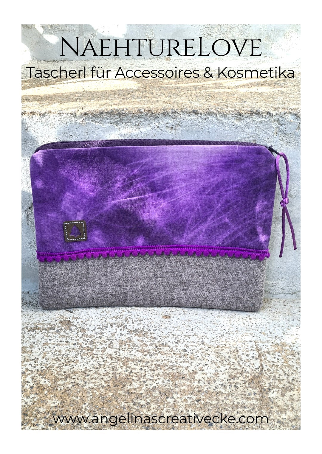 AngelinaS "Nähture Love Gräser" Kosmetiktascherl flach