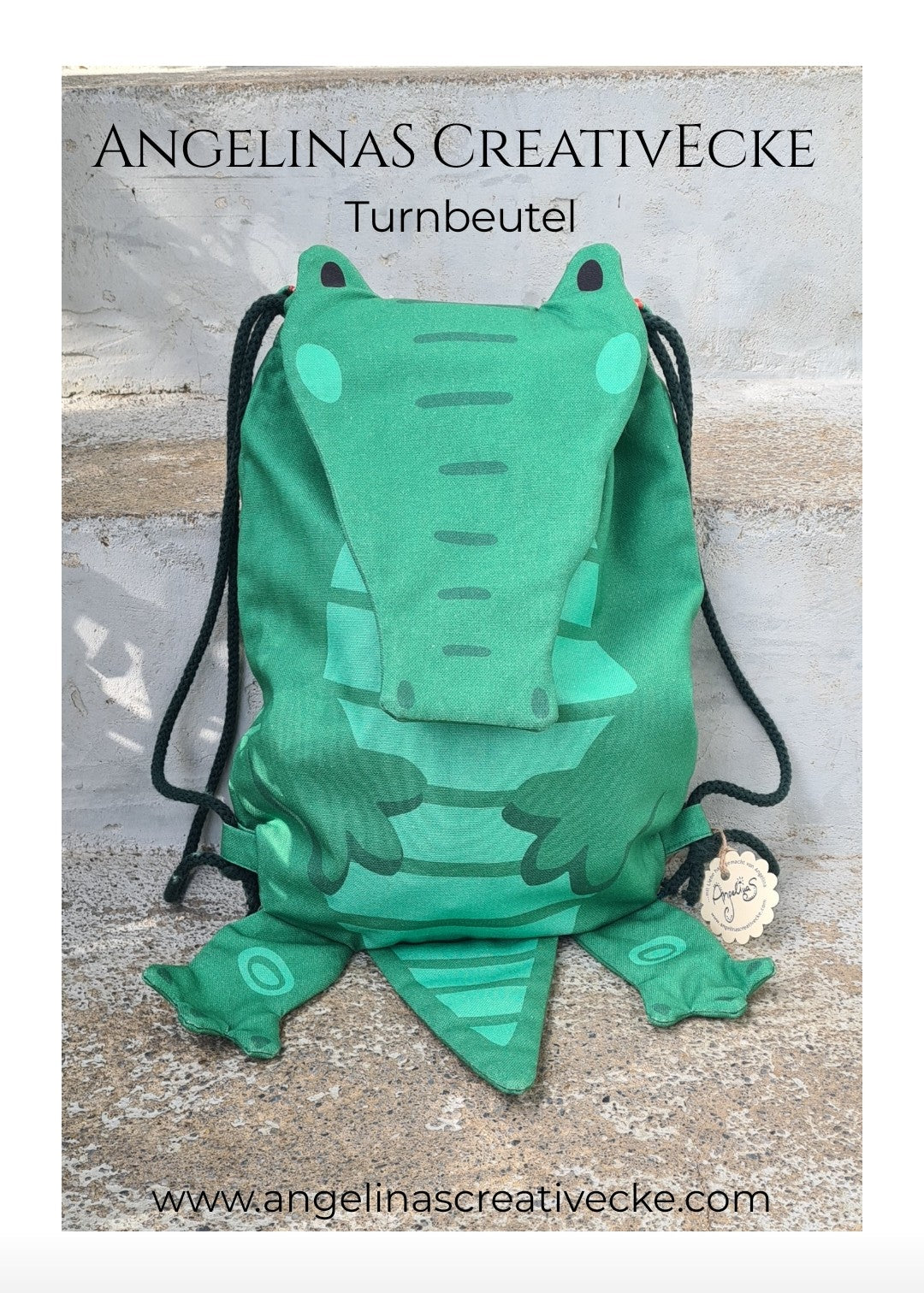 Tier-Turnbeutel / Hipsterbag "KrokodilLiebe"