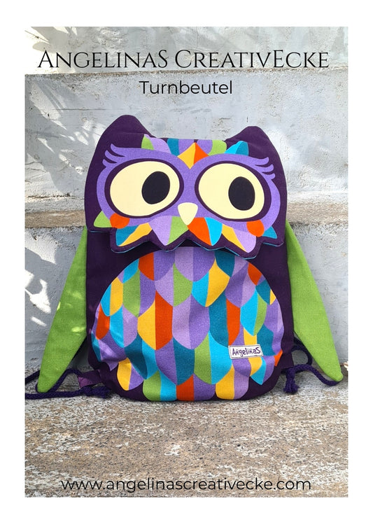 Tier-Turnbeutel / Hipsterbag "EulenLiebe"