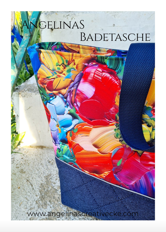 AngelinaS BadeTasche "Flower Power" Einzelstück!