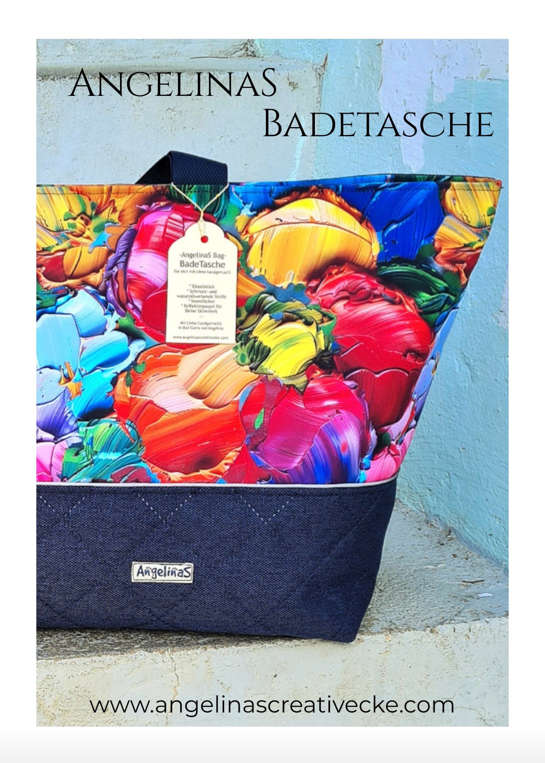 AngelinaS BadeTasche "Flower Power" Einzelstück!