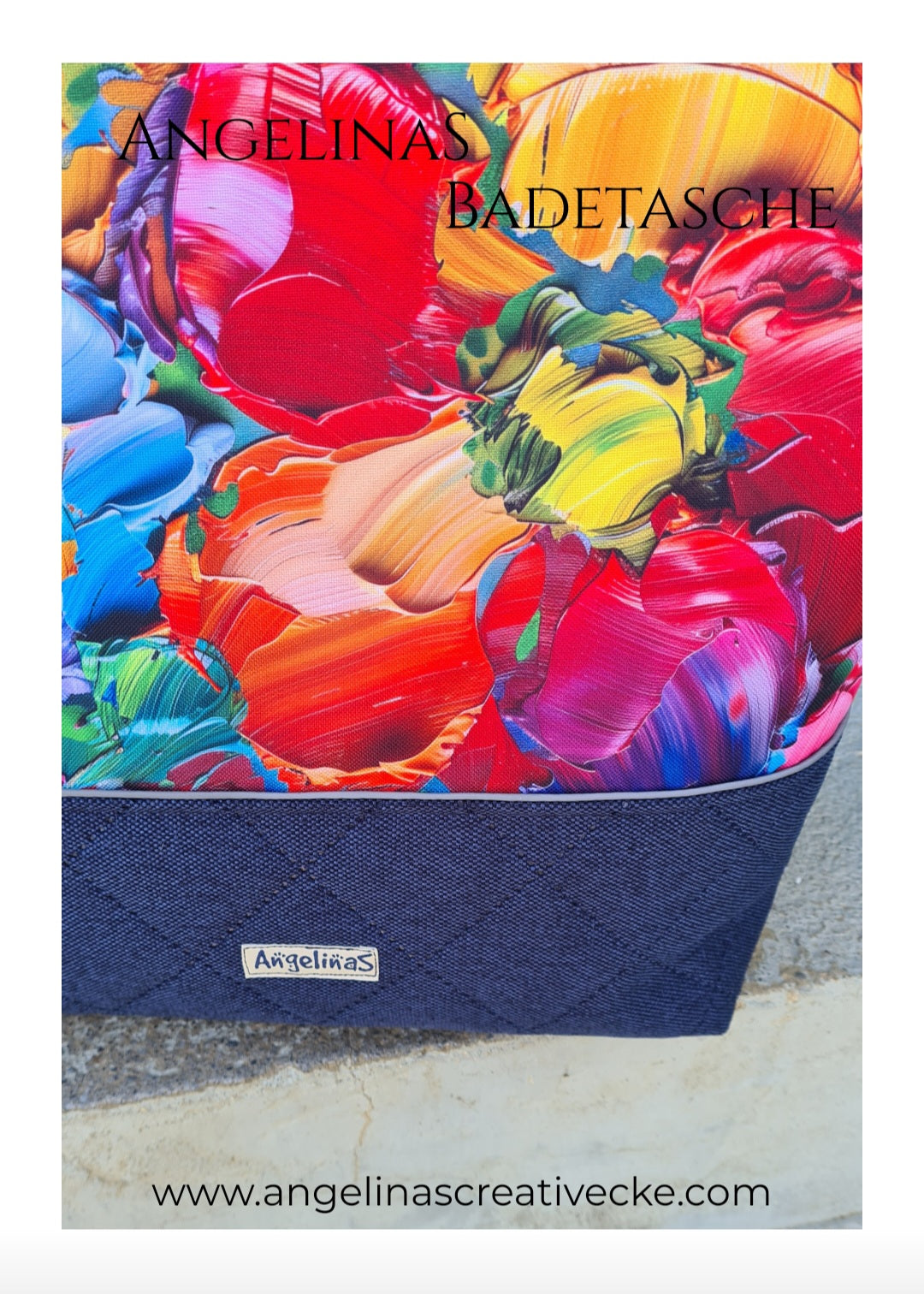 AngelinaS BadeTasche "Flower Power" Einzelstück!