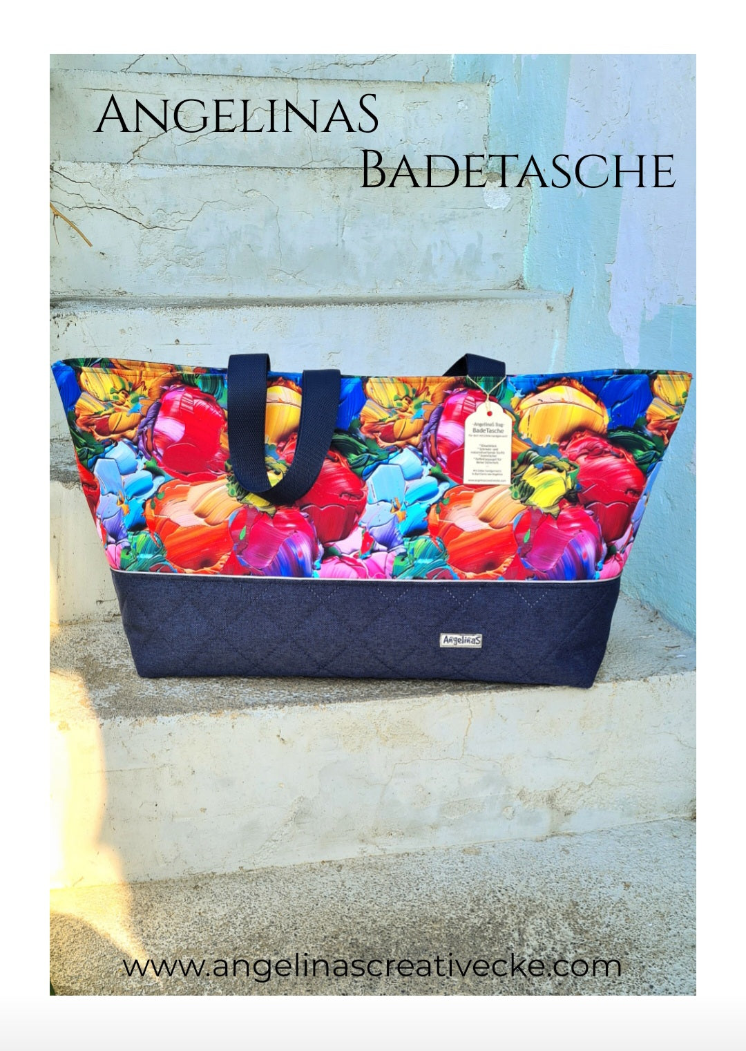 AngelinaS BadeTasche "Flower Power" Einzelstück!