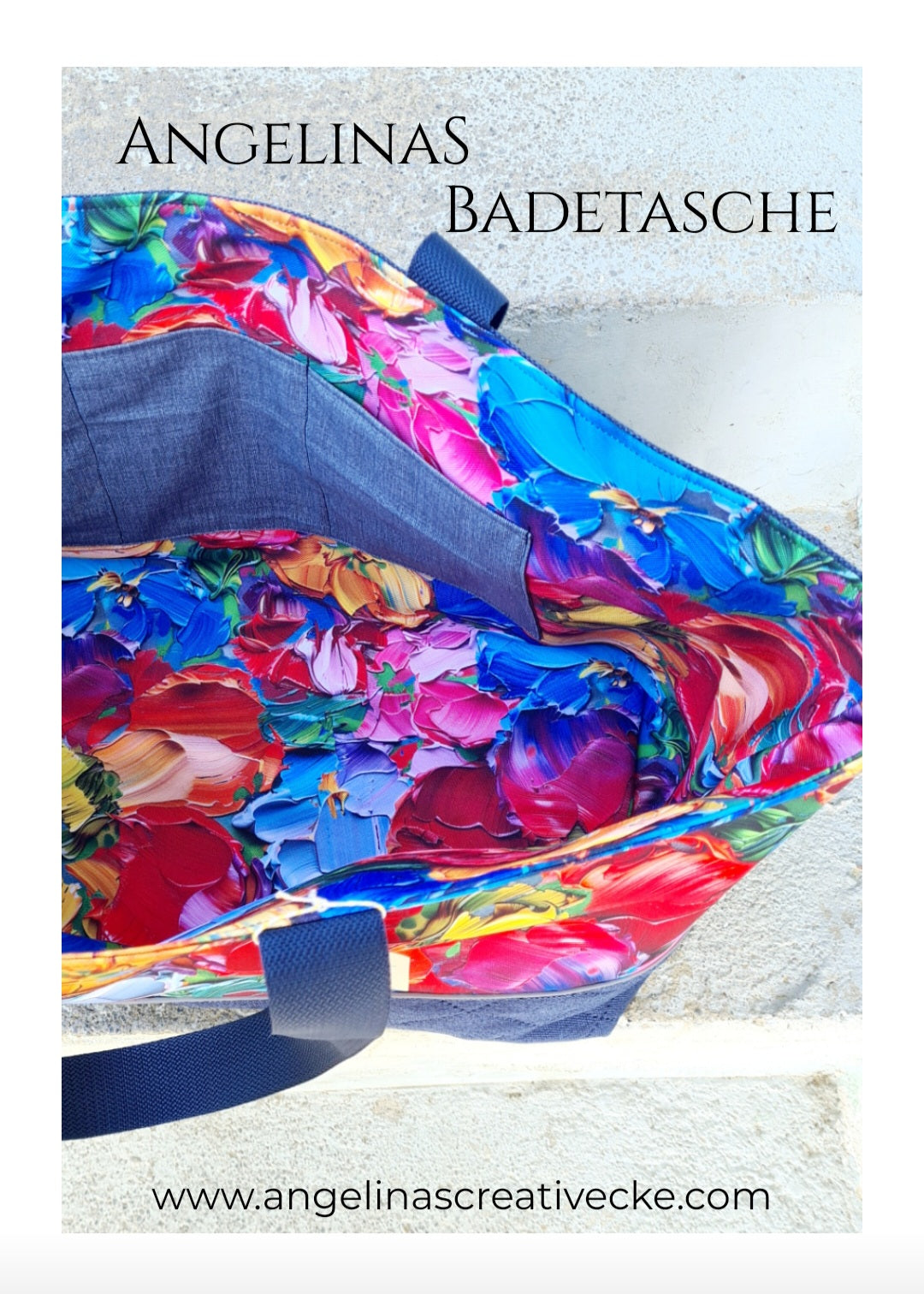 AngelinaS BadeTasche "Flower Power" Einzelstück!