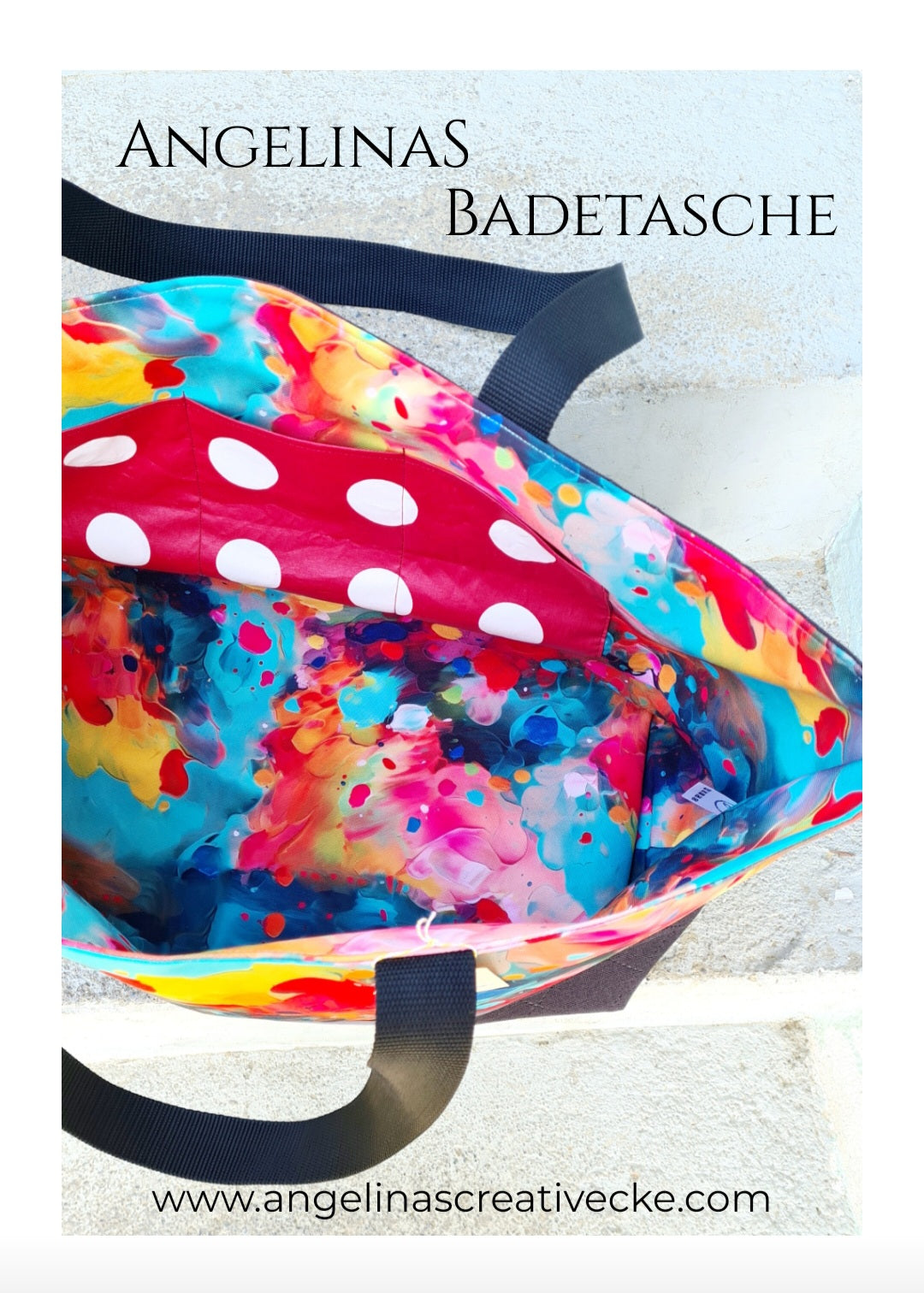AngelinaS BadeTasche "Gute Laune" Einzelstück!