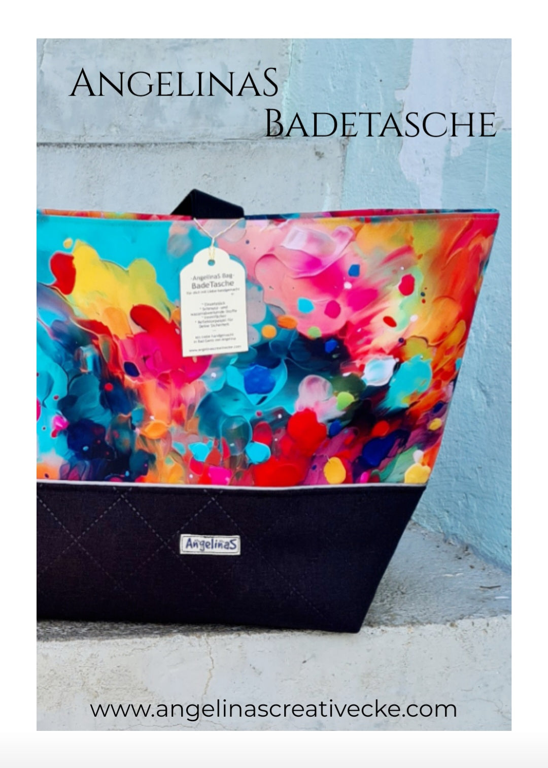 AngelinaS BadeTasche "Gute Laune" Einzelstück!