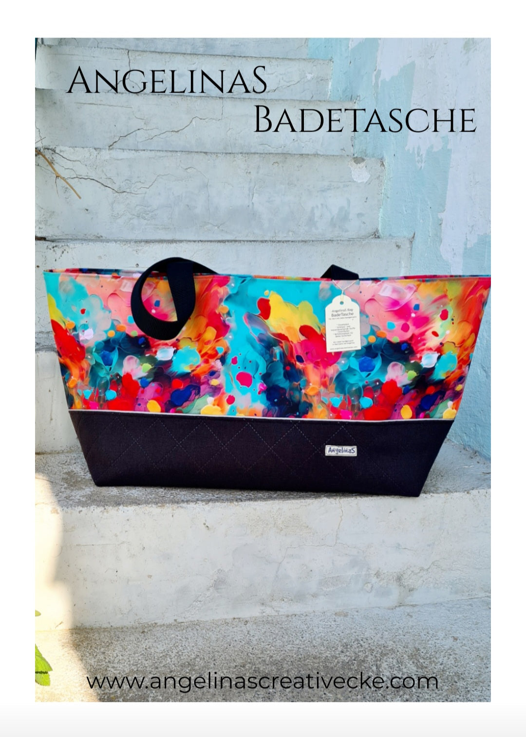 AngelinaS BadeTasche "Gute Laune" Einzelstück!