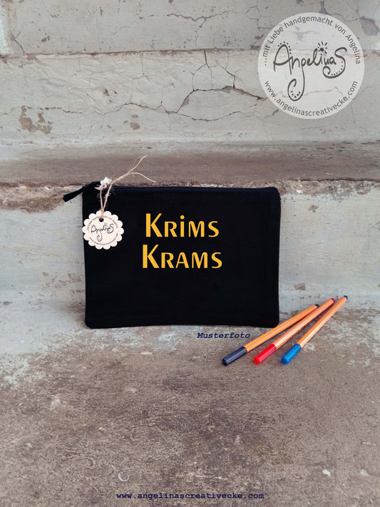 Tascherl flach für Accessoires "Krims Krams" Baumwolle