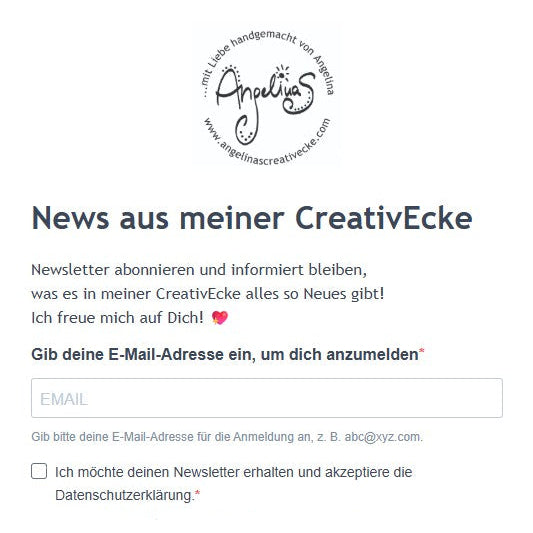AngelinaS Newsletter: zur Anmeldung ✨