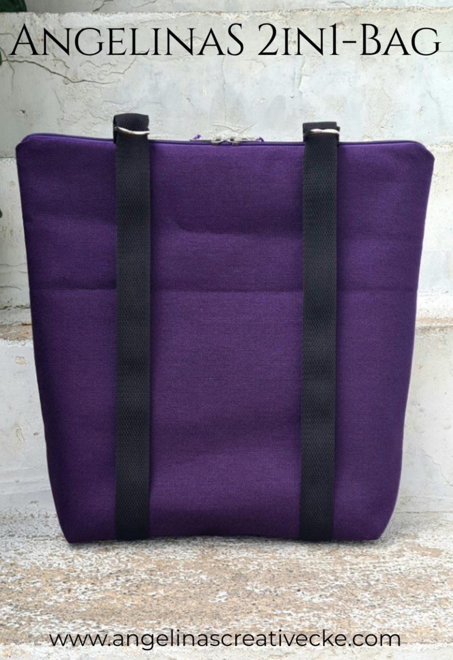 AngelinaS 2in1-Bag - Rucksack und Tasche in einem! Einzelstück! – Bild 3