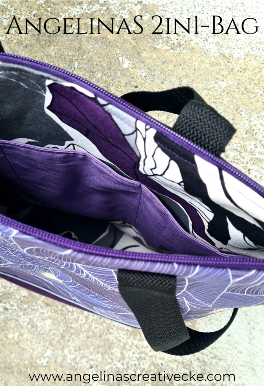 AngelinaS 2in1-Bag - Rucksack und Tasche in einem! Einzelstück! – Bild 4