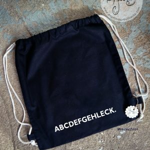 TurnBeutel lustig "ABCDEFGEHLECK" BaumwollBeutel