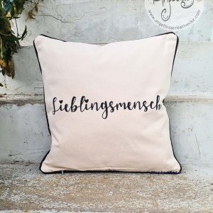 Kissenbezug "Lieblingsmensch" Fair Trade Baumwolle
