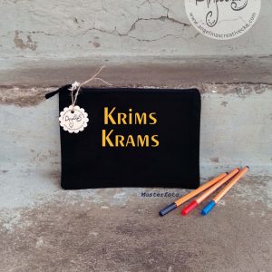Tascherl flach für Accessoires "Krims Krams" Baumwolle