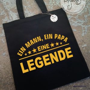 "ein Mann, ein Papa, eine Legende" BaumwollBeutel