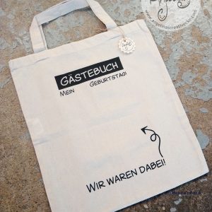 Geburtstag "Gästebuch"  BaumwollBeutel