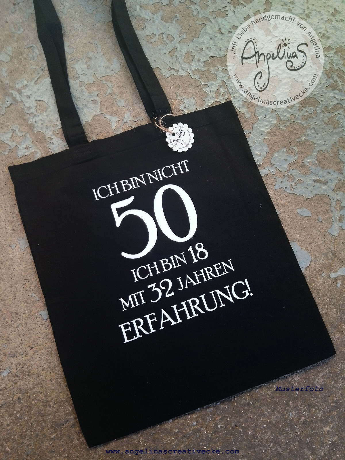 50. Geburtstag "Jahre an Erfahrung" BaumwollBeutel