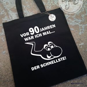 90. Geburtstag "Ich war der Schnellste"  BaumwollBeutel
