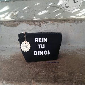 KosmetikTascherl "Rein Tu Dings" BaumwollTasche