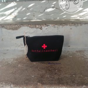 KosmetikTascherl "NotfallTascherl" BaumwollTasche - Individualisierbar