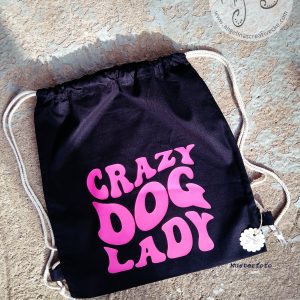 TurnBeutel lustig "crazy dog lady"  BaumwollBeutel