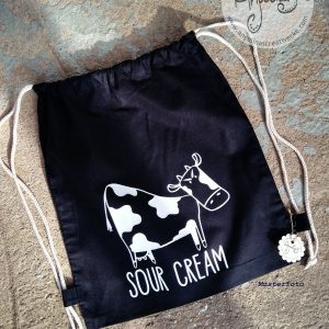 TurnBeutel lustig "Kuh - sour cream"  BaumwollBeutel