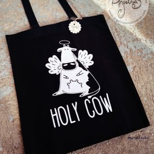 EinkaufsBeutel lustig "Holy Cow" BaumwollBeutel