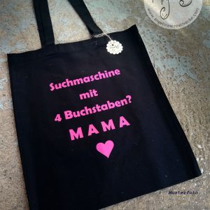 EinkaufsBeutel lustig "Mama - Suchmaschine mit 4 Buchstaben"  BaumwollBeutel