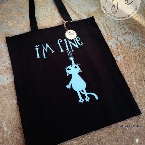 EinkaufsBeutel lustig "I am fine"  BaumwollBeutel