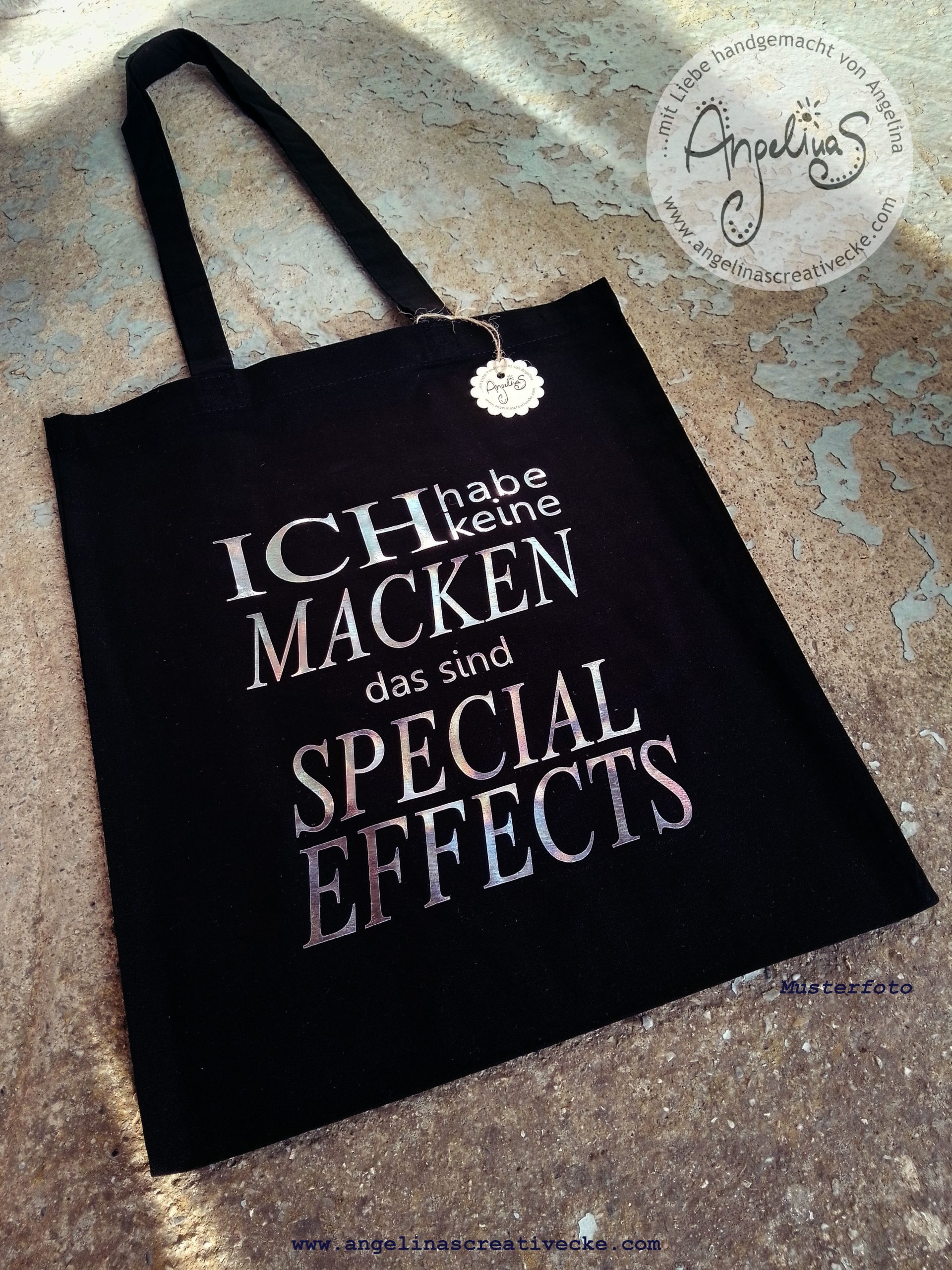 EinkaufsBeutel lustig "Ich habe keine Macken..." BaumwollBeutel