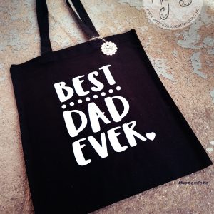 EinkaufsBeutel Papa "best dad ever" BaumwollBeutel